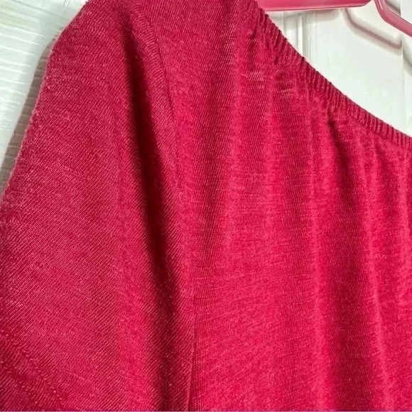 Joe Fresh T-Shirt Elastic Boat Neck Flowers Reddish Pink Size  Small - Picture 13 of 16